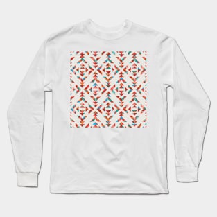 Tribal Geometry No.002 / Vibrant Colors Long Sleeve T-Shirt